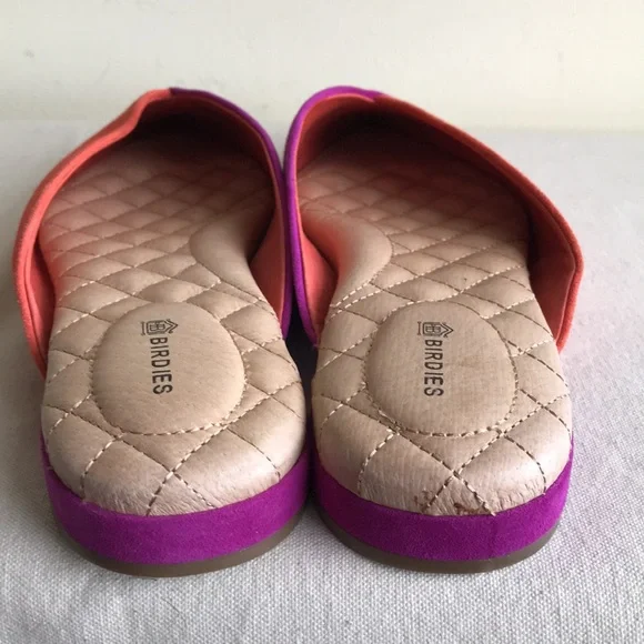 EUC Birdie’s size 9 The Swan slippers. Pink and orange Sangria flats pointed toe - Picture 5 of 13